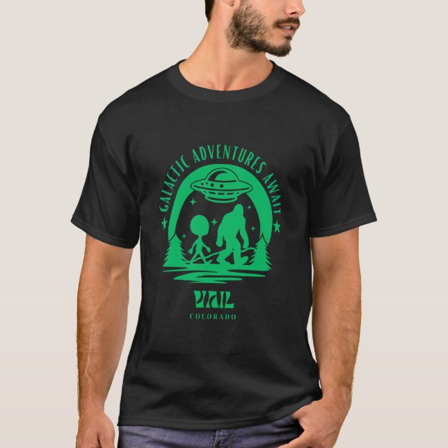 Galactic Adventures Await Vail Colorado T-Shirt (Front)