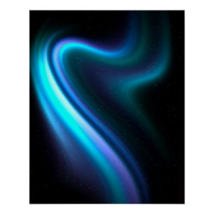 Galactic Aurora Polaris Glossy Poster