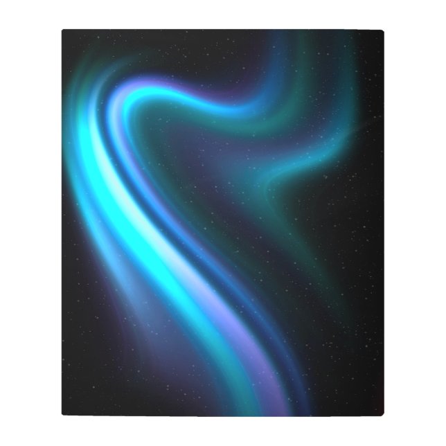 Galactic Aurora Polaris Metal Wall Art (Front)