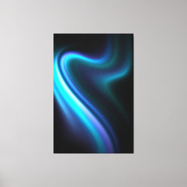 Galactic Aurora Polaris Stretched Canvas Print (Front)