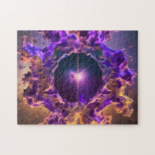 Galactic awe-inspiring vivid portal event horizon jigsaw puzzle
