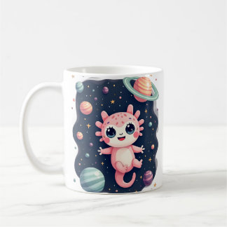 Galactic Axolotl Cosmic Space Kawaii - Cute Space  Coffee Mug