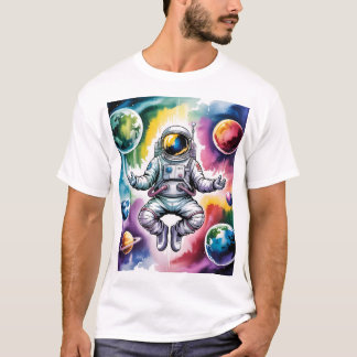 Galactic Balance – Astronaut & The Universe Within T-Shirt