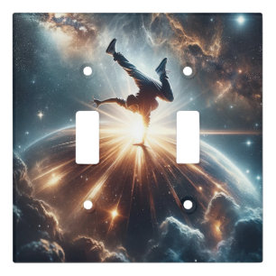 Galactic Breakdance Explosion in Deep Space Light Switch Cover
