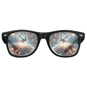 Galactic Breakdance Explosion in Deep Space Retro Sunglasses