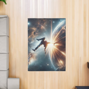 Galactic Breakdance Explosion in Deep Space Rug