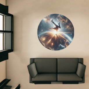 Galactic Breakdance Explosion in Deep Space Rug