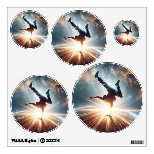 Galactic Breakdance Explosion in Deep Space Wall Decal