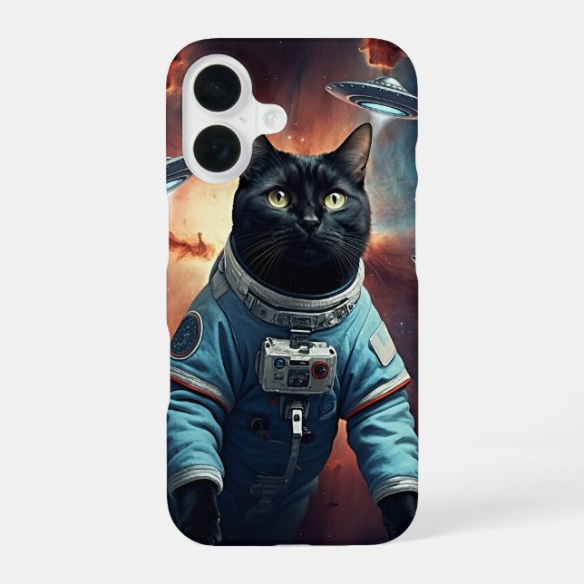 Galactic Cat Astronaut Iphone Case (Back)
