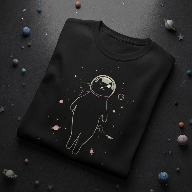 Galactic Cat Voyager Design – Space Cat Astronaut T-Shirt (Creator Uploaded)