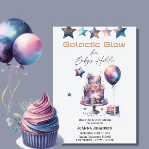 Galactic Celestail Cosmic Stars Baby Shower Invitation