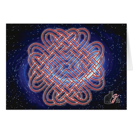Galactic Celtic Love Knot Cards (Front Horizontal)