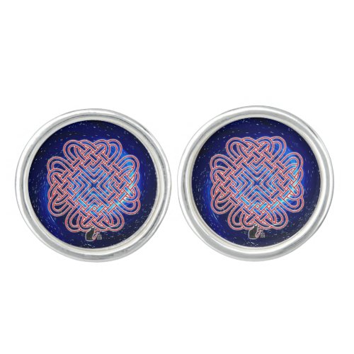 Galactic Celtic Love Knot  Cufflinks