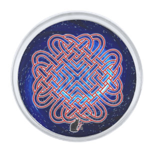 Galactic Celtic Love Knot Lapel Pin