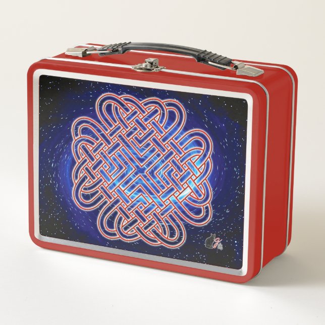 Galactic Celtic Love Knot Metal Lunch Box (Front)