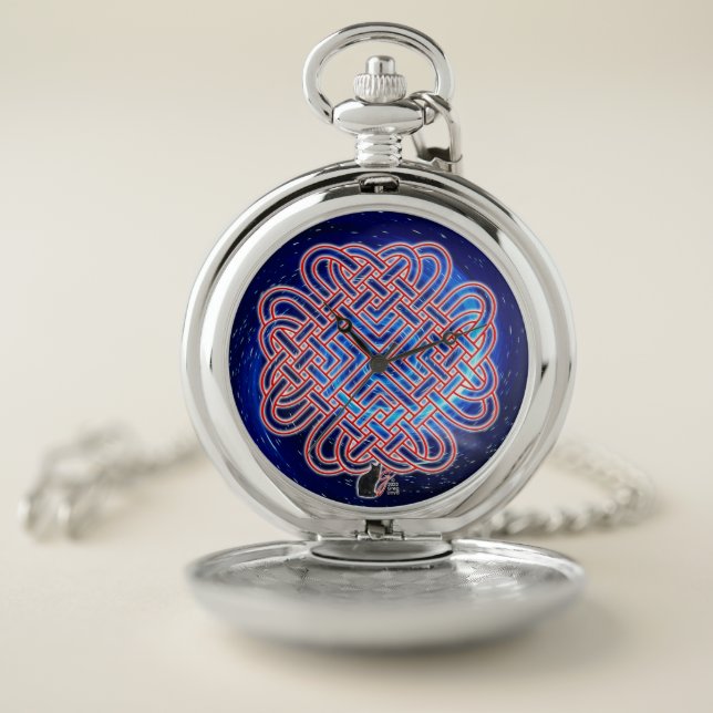 Galactic Celtic Love Knot Pocket Watch (Inside)