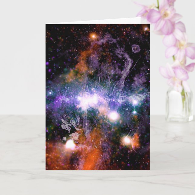 Galactic Center of Milky Way Galaxy X-Ray Hubble   Card (Orchid)