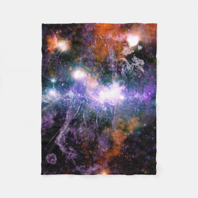 Galactic Center of Milky Way Galaxy X-Ray Hubble   Fleece Blanket (Front)