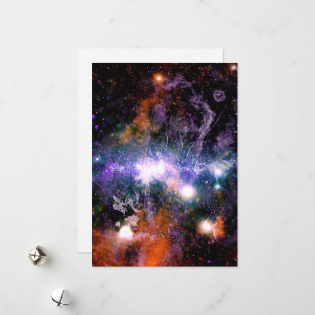 Galactic Center of Milky Way Galaxy X-Ray Hubble   Holiday Card (Front/Back In Situ)