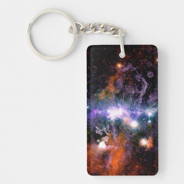Galactic Center of Milky Way Galaxy X-Ray Hubble   Keychain (Front)