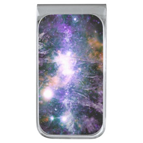 Galactic Center of Milky Way Galaxy X_Ray Hubble   Silver Finish Money Clip