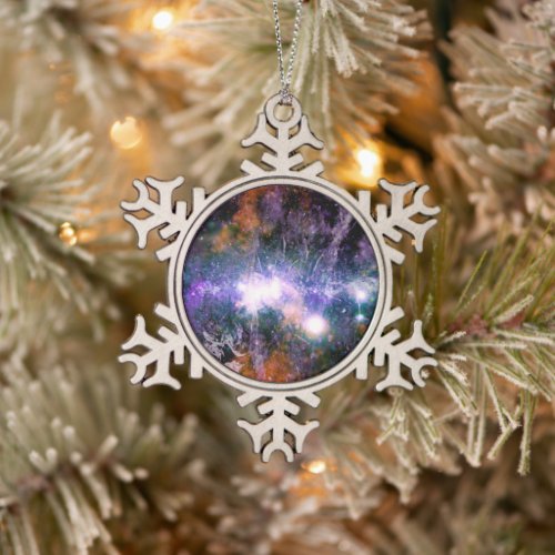 Galactic Center of Milky Way Galaxy X_Ray Hubble   Snowflake Pewter Christmas Ornament