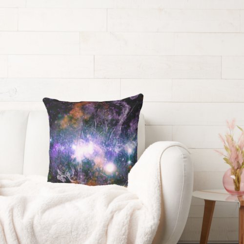 Galactic Center of Milky Way Galaxy X_Ray Hubble   Throw Pillow