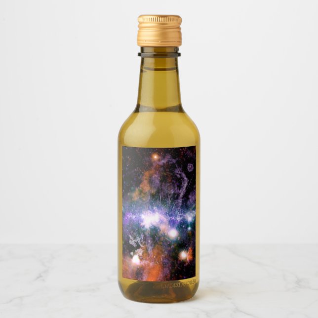 Galactic Center of Milky Way Galaxy X-Ray Hubble   Wine Label (Front)