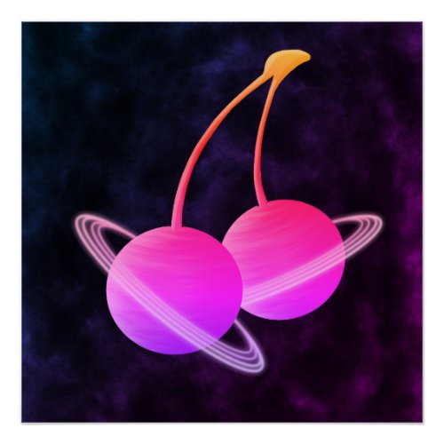 Galactic Cherries Poster