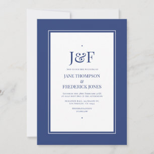 Galactic Cobalt Wedding Invitation
