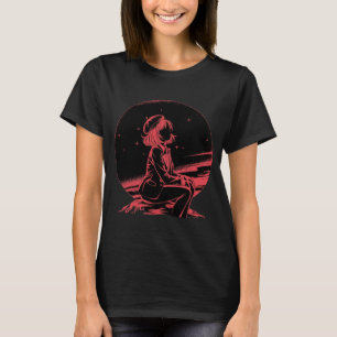 Galactic Coffee Vintage Sci-Fi Alien Astronaut  T-Shirt