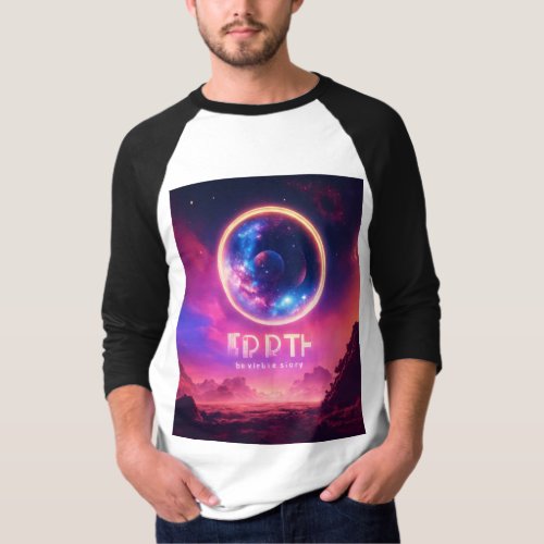 Galactic Collision _ Gravity_Themed T_Shirt Design