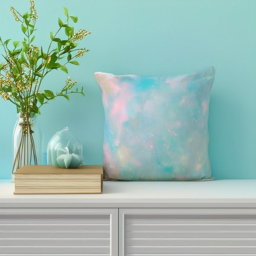 Galactic Comfort Nebula Throw Pillow