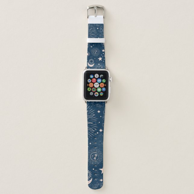 Galactic Constellations: Space Pattern Design Apple Watch Band (Front)