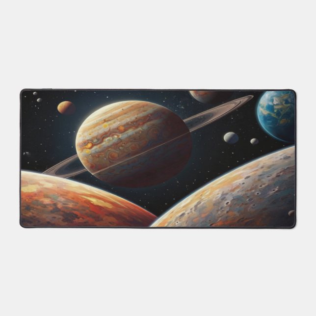 Galactic Desk Mat  Space-Themed Mouse Pad with  (Front)