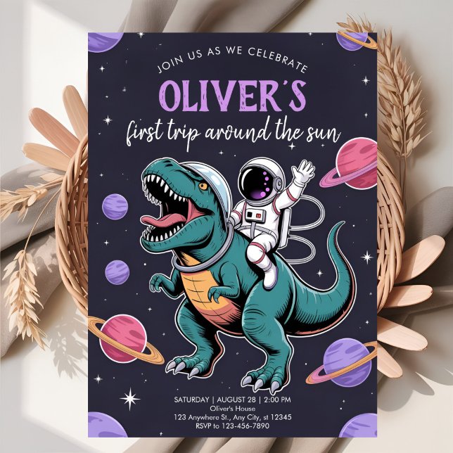 Galactic Dino Blast Celebration Invitation (Creator Uploaded)