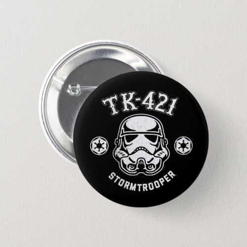 Galactic Empire Stormtrooper TK_421 Retro Graphic Button
