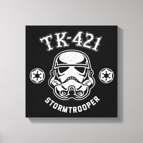 Galactic Empire Stormtrooper TK_421 Retro Graphic Canvas Print