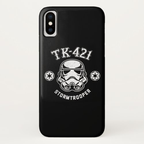 Galactic Empire Stormtrooper TK_421 Retro Graphic iPhone X Case