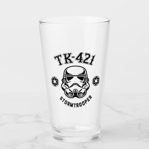 Galactic Empire Stormtrooper TK_421 Retro Graphic Glass