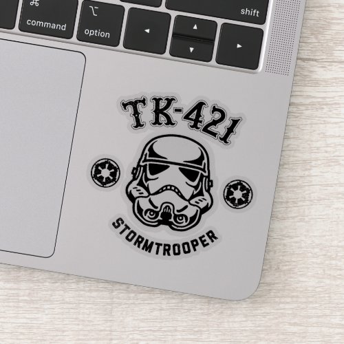 Galactic Empire Stormtrooper TK_421 Retro Graphic Sticker
