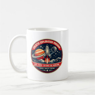 Galactic Exploration Program Vintage Space Mission Coffee Mug