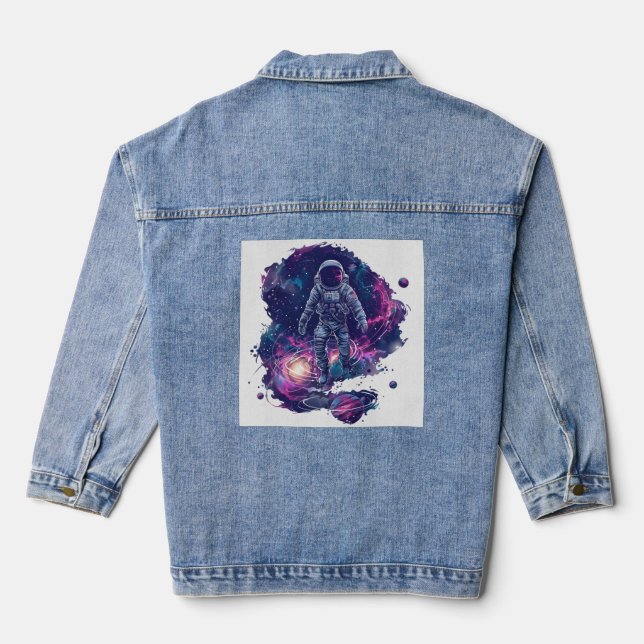 Galactic explorer denim jacket (Back)