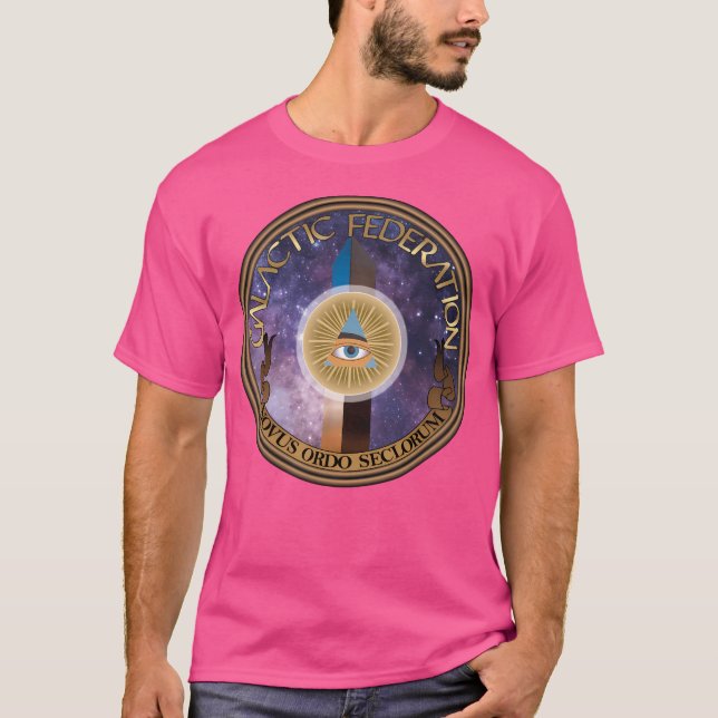 Galactic Federation - Alien Alliance - Funny Viral T-Shirt (Front)