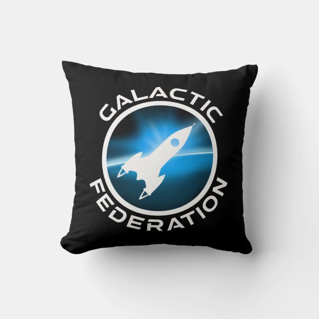 Galactic Federation Logo Throw Pillow (Front)