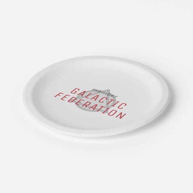 Galactic Federation Member  Paper Plates (Angled)