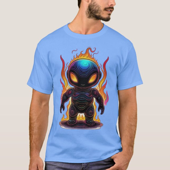 Galactic Flame Chibi: Alien Blaze T-Shirt (Front)