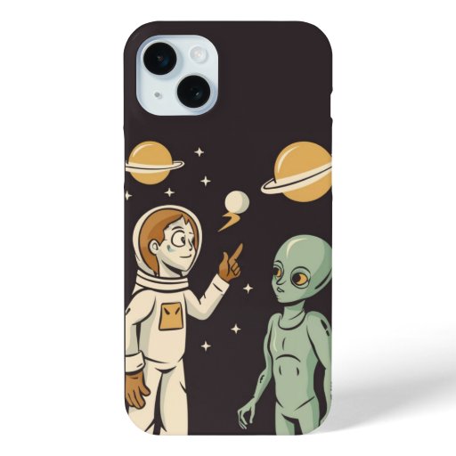 Galactic Friends Encounter iPhone Case 👽👨‍🚀