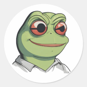 Galactic Frog in Space - Cosmic Amphibian Art Prin Classic Round Sticker