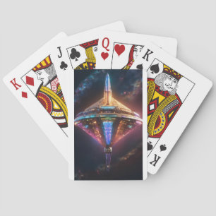 "Galactic Gamble: Marvel's Celestial Cruiser Card" Poker Cards